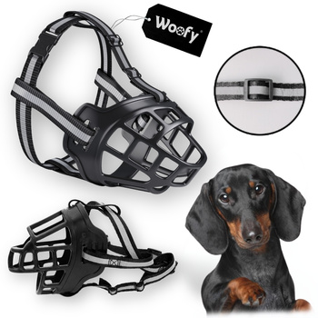 KAGANIEC FIZJOLOGICZNY DLA PSA GUMOWY REGULOWANY WYGODNY ODBLASK XS - XXL