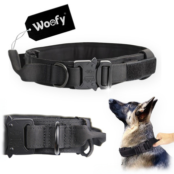 OBROŻA TAKTYCZNA DLA DUŻEGO PSA METALOWA KLAMRA MOCNA