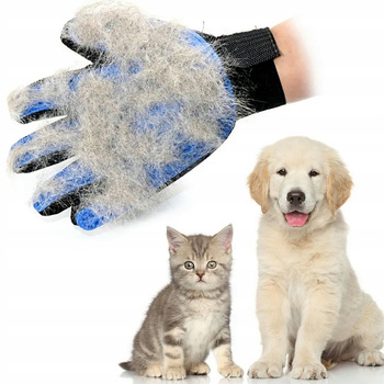 RĘKAWICA SZCZOTKA DO CZESANIA SIERŚCI GŁASKANIA WYCZESYWANIA DLA PSA KOTA