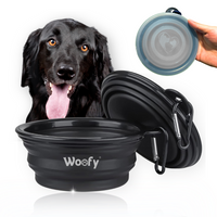 MISKA SKŁADANA ZAMYKANA Z POKRYWKĄ TURYSTYCZNA DLA PSA KOTA PODRÓŻNA 650ml