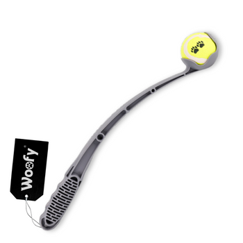 RĘCZNA WYRZUTNIA MIOTACZ DO RZUCANIA PIŁEK ZABAWKA DLA PSA + PIŁKA