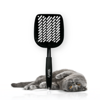 METALOWA ŁOPATKA DO KUWETY ŻWIRKU MOCNA CZARNA DUŻA SZUFELKA DLA KOTA WOOFY